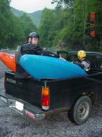 John and Beau running shuttle on Big Stony Creek in Virginia