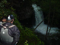 Beau and John scout the falls