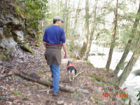 Beau and Henry scout Little Stony Creek in Virginia