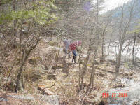 Matt and Jess approach the Putin - Wilson Creek, NC